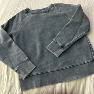 Free People Denim Look Crewneck